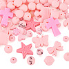 92Pcs Transparent Silicone Focal Beads SIL-TA0002-84-3