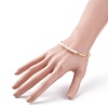 Natural Pearl Beaded Bangle BJEW-JB08163-02-3