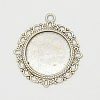 Zinc Alloy Pendant Settings for Cabochon & Rhinestone X-PALLOY-A15290-AS-FF-1