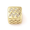 Brass Micro Pave Clear Cubic Zirconia European Beads LS-KK-K368-01G-11-1