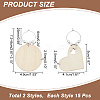 Blank Wood Wine Glass Charms AJEW-AB00046-2