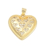 Brass Micro Pave Cubic Zirconia Pendants KK-D317-091G-1