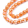 Electroplate Opaque Solid Color Glass Beads Strands EGLA-N002-26-B03-3
