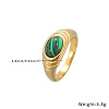 Synthetic Turquoise Oval Finger Ring ZM2991-4-1