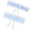 2Pcs 2 Styles Polyester Garter Leg Ring AJEW-CY0001-91-6