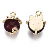 Brass Enamel Resin Pendants KK-N231-150-NF-2