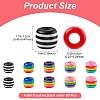 100Pcs 5 Colors Stripe Resin European Barrel Beads RESI-YW0005-69-2