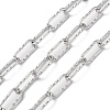 Tarnish Resistant 304 Stainless Steel Textured Paperclip Chains CHS-G027-04P-1