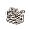 Brass Micro Pave Cubic Zirconia Pendants KK-P308-17P-2