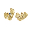 Ion Plating(IP) 304 Stainless Steel Leaf Stud Earrings for Women EJEW-K281-28G-2