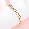 304 Stainless Steel Ring Link Chain Bracelets BJEW-P373-02B-G-1