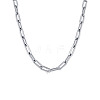 Stainless Steel Paperclip Chain Necklaces for Women PW-WG12199-01-1