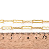 Brass Wavy Rectangle Link Chains CHC-T018-46G-3