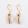 Electroplate Cowrie Shell Pendants Necklaces and Dangle Earrings Jewelry Sets SJEW-JS01013-2