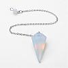 Natural & Synthetic Mixed Stone Hexagonal Pointed Dowsing Pendulums G-D847-M-3