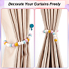Wool Felt Pom Pom Ball Curtain Tiebacks HJEW-AB00571-4