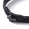 Unisex Adjustable Cord Bracelets BJEW-JB04702-01-2