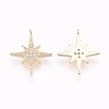 Brass Micro Pave Cubic Zirconia Pendants KK-P157-04G-NF-2