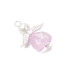 Alloy Acrylic Angel Pendants PALLOY-JF04142-5