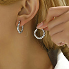 304 Stainless Steel Hoop Earrings YY3113-1-2