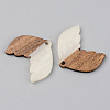 Opaque Resin & Walnut Wood Pendants RESI-S389-017A-C04-2