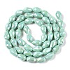 Opaque Solid Color Electroplate Glass Beads Strands LS-EGLA-N013-P10mm-B14-2
