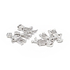 Brass Micro Pave Clear Cubic Zirconia Connector Charms KK-E068-VB361-3