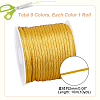   8 Rolls 8 Colors Nylon Rattail Satin Cord NWIR-PH0002-03-5