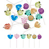 12pcs 3 styles Luminous Transparent Resin Cartoon Big Pendants CRES-TA0001-41-2