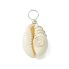 Natural Cowrie Shell Pendants PALLOY-JF02796-02-3