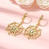 Sun Brass Hoop Earrings EJEW-H180-30C-G-1