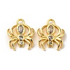 Brass Micro Pave Cubic Zirconia Charms KK-Q809-01G-1