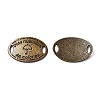 Tibetan Style Alloy Oval with Word & umbrella Links TIBE-Q045-11AB-NR-1