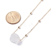 Natural Quartz Crystal Stone Pendant Necklace for Women NJEW-JN03781-02-3