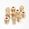Brass Cubic Zirconia Beads LS-ZIRC-F001-124G-1