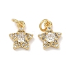 Brass Micro Pave Cubic Zirconia Pendants KK-A291-13A-G05-1