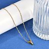 Ion Plating(IP) 304 Stainless Steel Pendant Necklaces NJEW-R050-01G-25-3