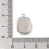 Brass Pave Natural White Shell Pendants KK-U061-07P-3