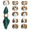 12Pcs 6 Styles Grass Napkin Rings AJEW-NB00025-1