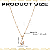 1Pc Alloy Clear Cubic Zirconia Teardrop Pendant Necklaces for Women NJEW-LP0004-14G-2
