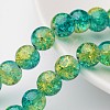 Crackle Glass Beads Strands X-CCG-Q002-10mm-07-1