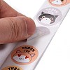 Flat Round Paper Thank You Stickers DIY-C042-12A-4
