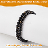 Olycraft 2 Strands Natural Golden Sheen Obsidian Beads Strands G-OC0004-98B-4