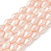 Electroplate Opaque Glass Imitation Pearl Bead Strands EGLA-H113-05A-1