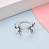 925 Sterling Silver Open Cuff Rings for Women STER-N016-135AS-3