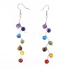 Natural & Synthetic Mixed Stone Dangle Earrings EJEW-JE02978-02-1