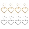 4 Pairs 2 Colors Iron Alloy Dangle Earrings EJEW-HY0001-37-1