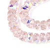 Electroplate Transparent Glass Beads Strands X-EGLA-N022-04A-D14-3
