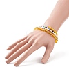 Faceted Glass & Natural Citrine(Dyed & Heated) Stretch Beaded Bracelets Sets BJEW-TA00202-01-3