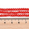 Opaque Solid Color Crystal Glass Faceted Rondelle Beads Strands GLAA-F025-A08-6